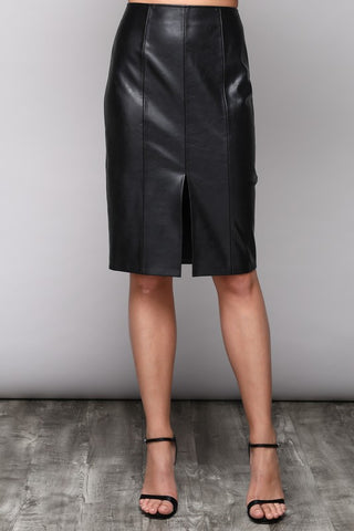 Tara Leather Skirt