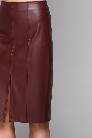 Tara Leather Skirt